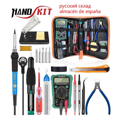 Handskit 80W Digital Soldering Iron kit Temperature Electric Soldering Iron 110V 220V Multimeter Desoldeirng Pump Welding Tool: 220v version / 60w version / US