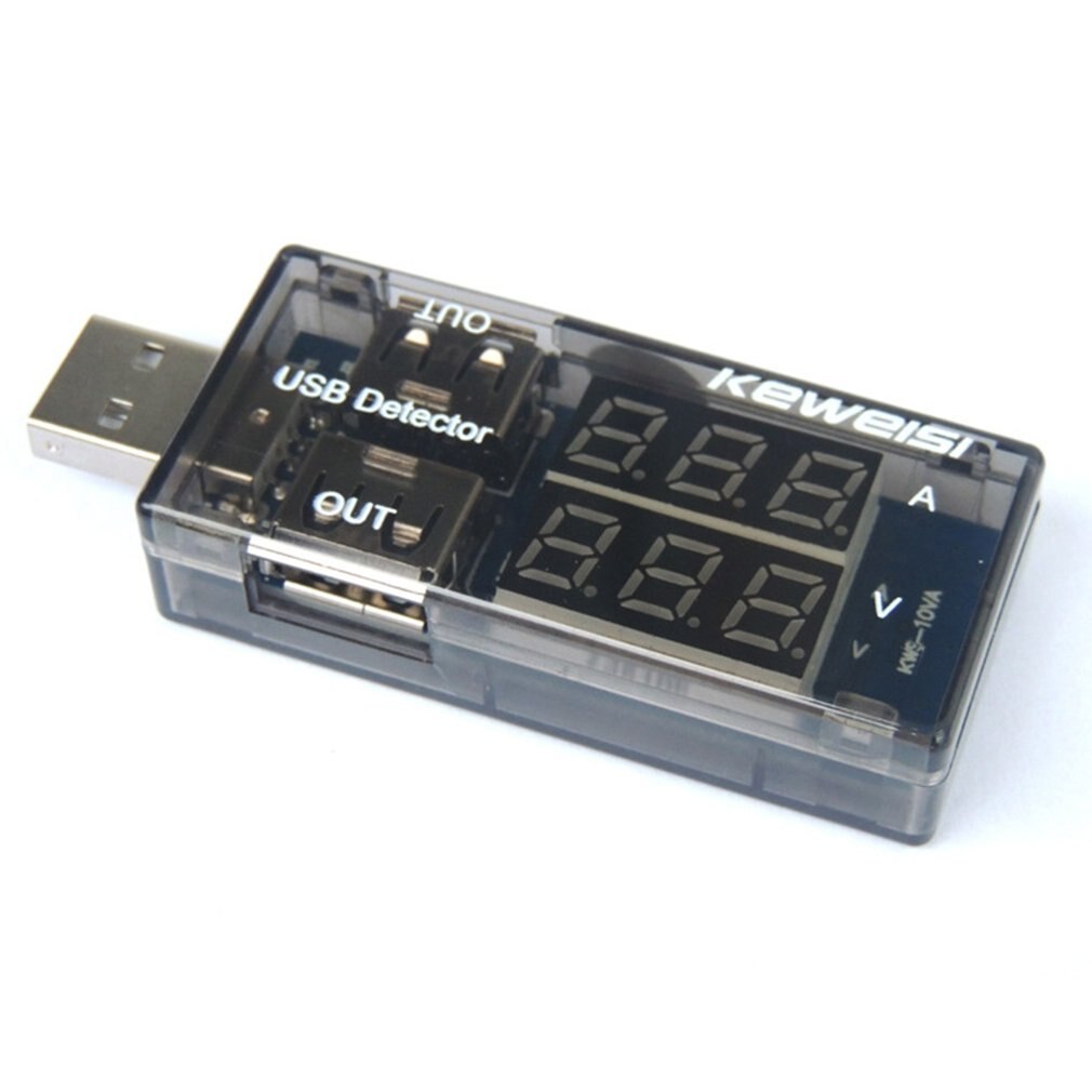 KWS-10VA Dual USB Strom Spannung Lade Detektor Tester Batterie Voltmeter Robust Amperemeter Ladegerät Arzt Tester: red