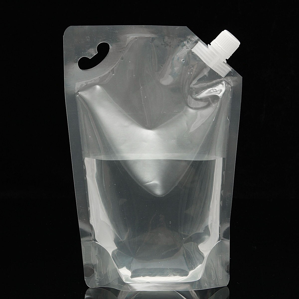 10 pièces 1000ml Transparent en plastique bec poche réutilisable en plastique Durable bouteille poche pour liquide boisson poche scellé emballage sac