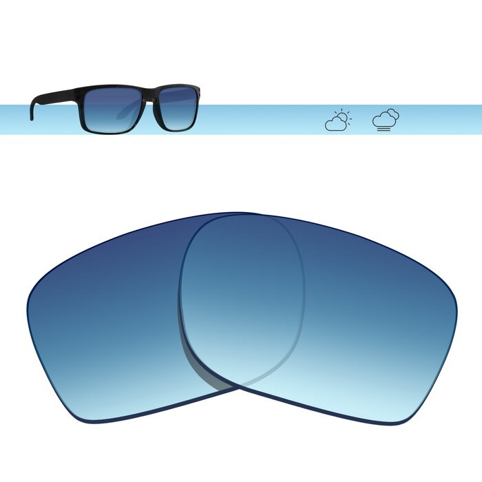 Glintbay Gepolariseerde Vervanging Zonnebril Lenzen Voor Oakley Holbrook-Meerdere Opties: Blue Gradient