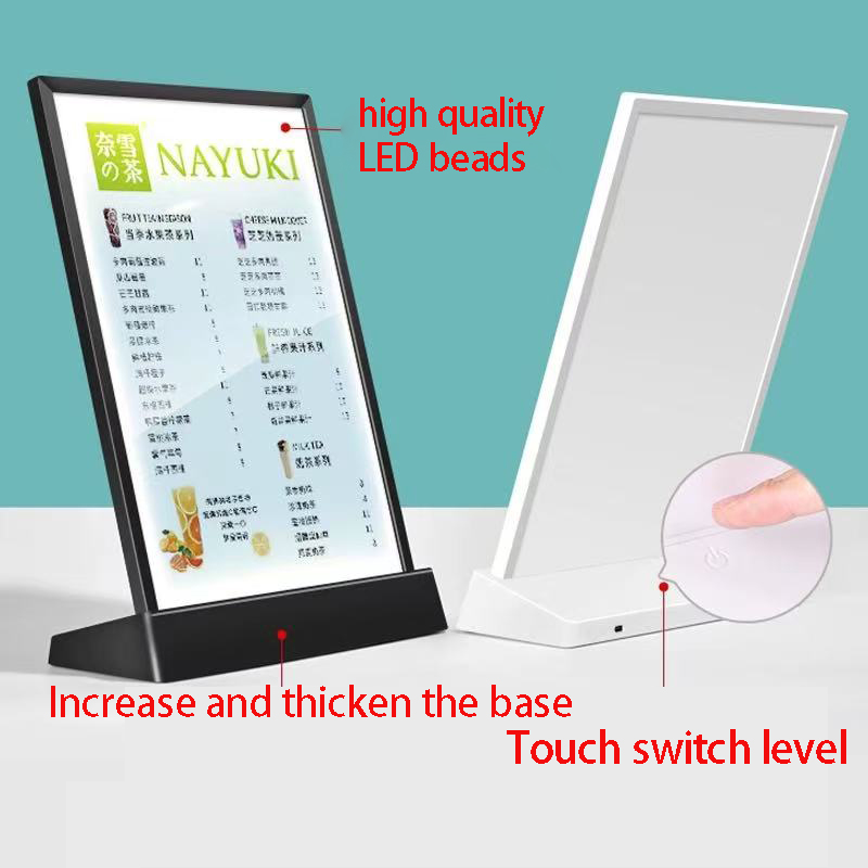 Oplaadbaar elektronisch prikbord A4A5 desktop elektronisch menubord