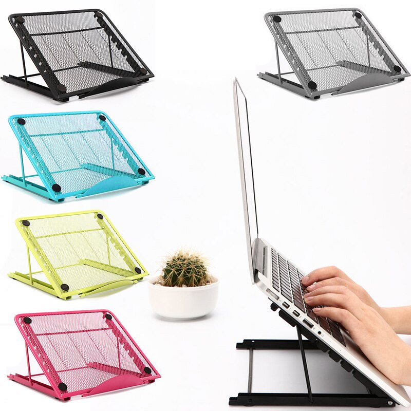 Verstelbare Laptop Stand Houder Mesh Geventileerde Cooler Folding Portable Voor Laptop Notebook Tablet Verstelbare Notebook Stand
