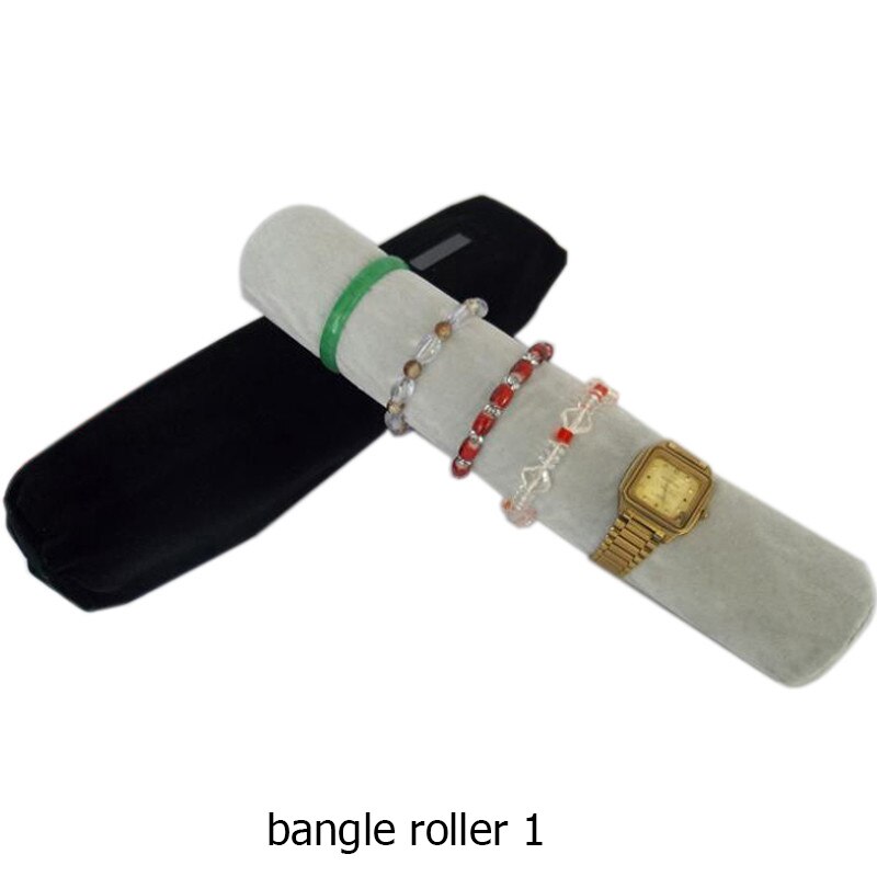 Schmuck Roll-Up Tasche Organizer Weiche Samt Reisetaschen Halskette Ohrringe Ring Armband Träger Lagerung Fall Armreif Uhr Halter: bangle roller 1