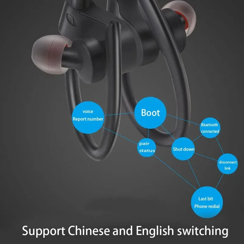 Draadloze Bluetooth-oortelefoon Draadloze hoofdtelefoon Muziek Sport Gaming Handsfree headset voor alle smartphones