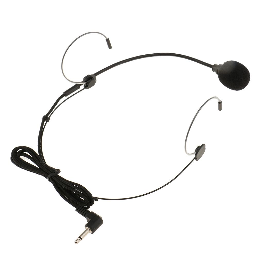Flexible Ear Hook Headset Microphone Headworn Mic Noise Cancelling for Teachers Double Ear Hook Wired Headset Headworn Microphon