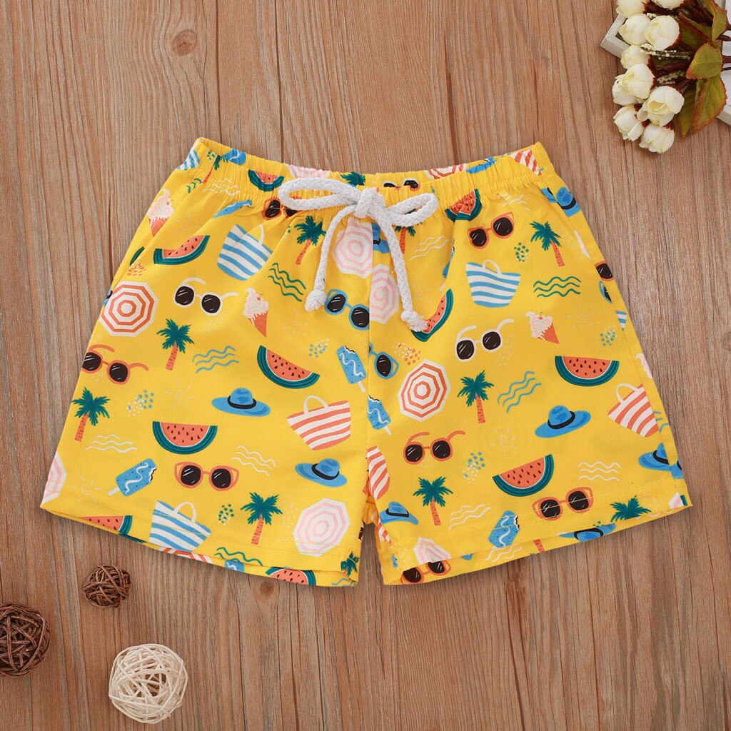 Meninos do bebê calças de natação troncos de natação das crianças roupa de banho crianças maiô fatos de banho beachwear shorts cd: YE / Recém-nascidos