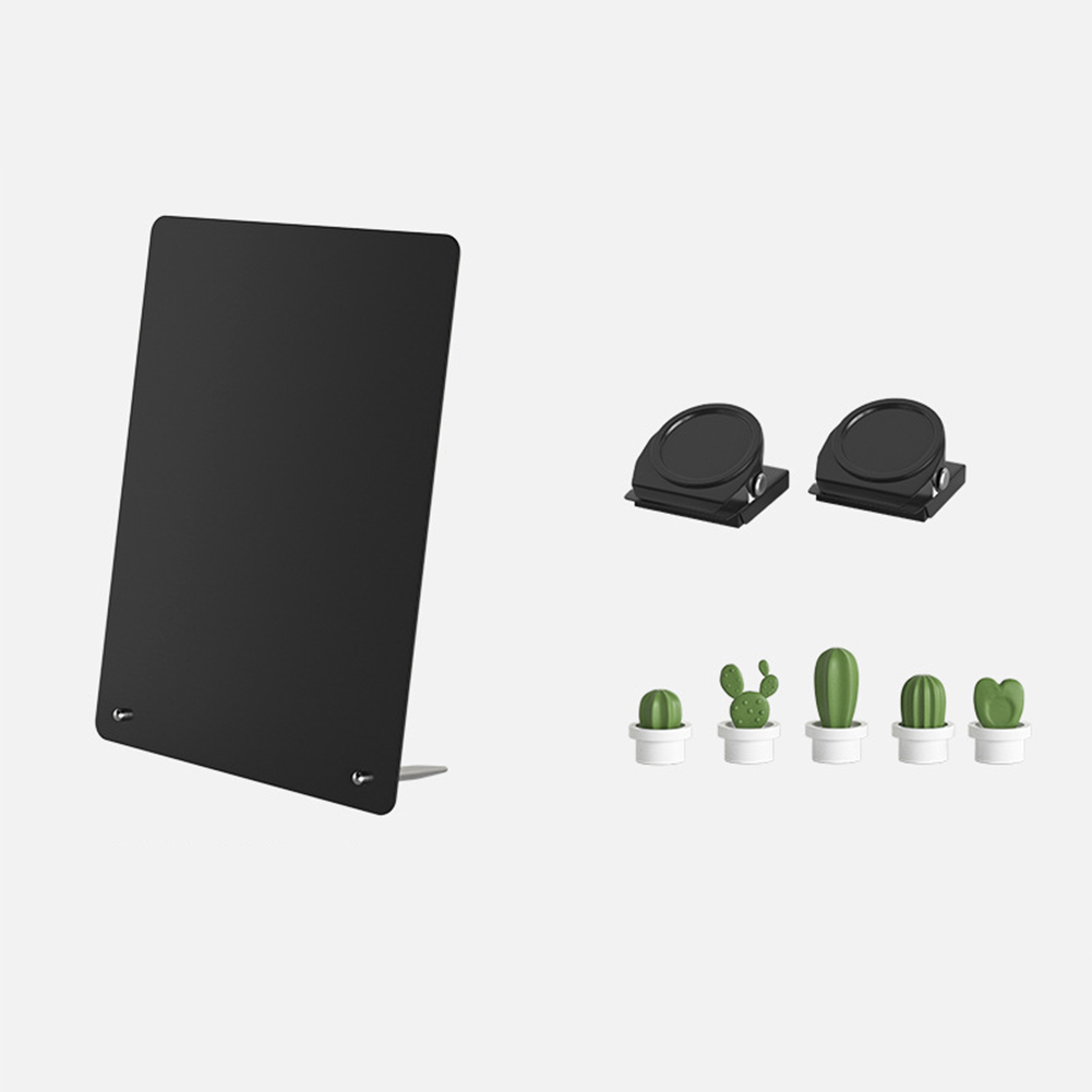 Magnetisch prikbord met standaard Magnetisch whiteboard voor tafelblad met magnetische klem Metalen bord voor magneten Display: Goud