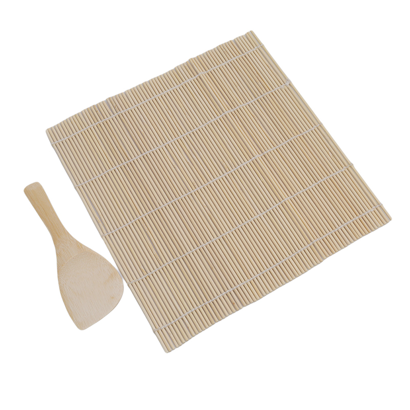 1Set Sushi Gereedschap Rolling Roller Bamboo Materiaal Mat Maker Diy Rijst Paddle Koken Gereedschap Keuken Accessoires