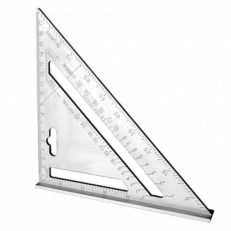 18/30cm Square Triangle Ruler Aluminum Alloy Triangle Angle Ruler Protractor Woodworking Measurement Tool Square Layout Gauge