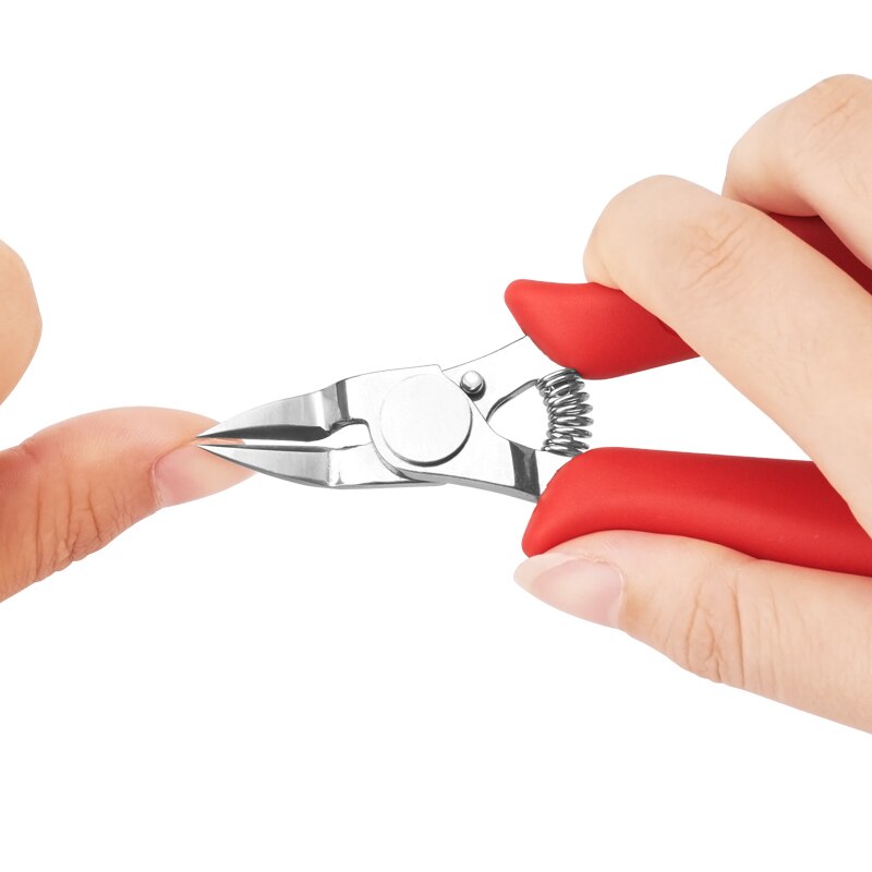 Siliconen handvat roestvrijstalen knipper nagelriem dode huid snijder manicure tool manicure tool dode huid snijder tondeuse  nt141