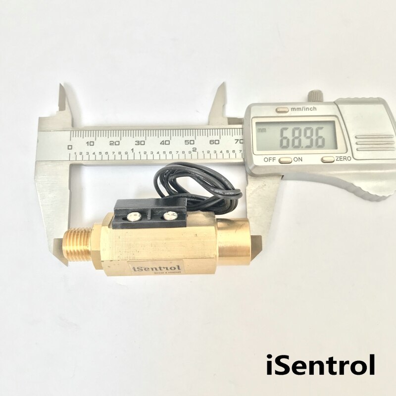 USM-FS41TC Flow Sensor Switch Reed Switch Brass Magnetic Sensor Switch 1.5-12L/min 250V DC 70W 2 wire iSentrol Zhongjiang Open