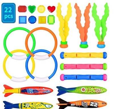 Raket Gooien Speelgoed Zomer Shark Grappig Zwembad Duiken Game Speelgoed Voor Kinderen Dive Dolfijn Accessoires Speelgoed Set: Licht Groen
