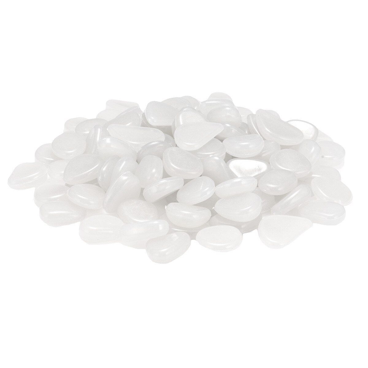 100 stk hage glød i mørk dekor lysende dekorative steiner småstein utendørs akvarium dekorasjon steiner akvarium blanding farge: Wh