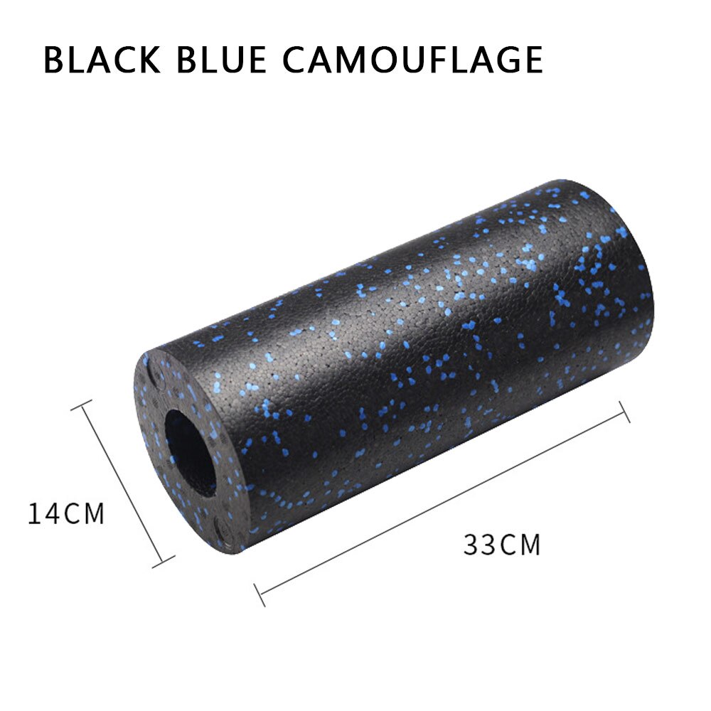 33X14Cm Epp Schuim Roll Fitness Scroll Hoge Elastische Holle Yoga Baksteen Blok Fysiotherapie Accessoires Massage Sticks Spier ontspannen: black blue