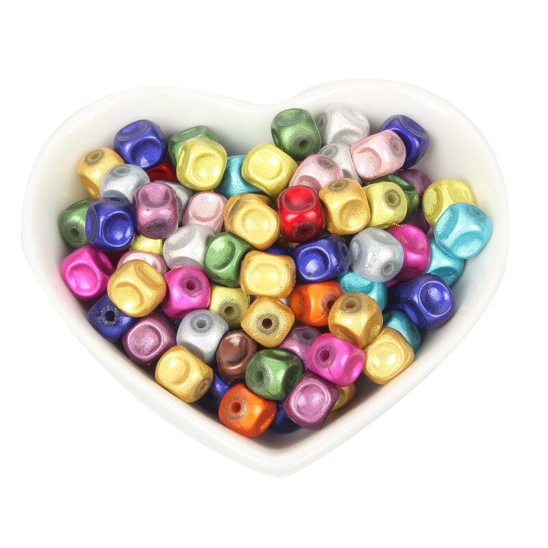 Mixed Square Dream Acrylic Beads Charm Loose Spacer Beads For Jewelry Making DIY Needlework Bracelet Accessories