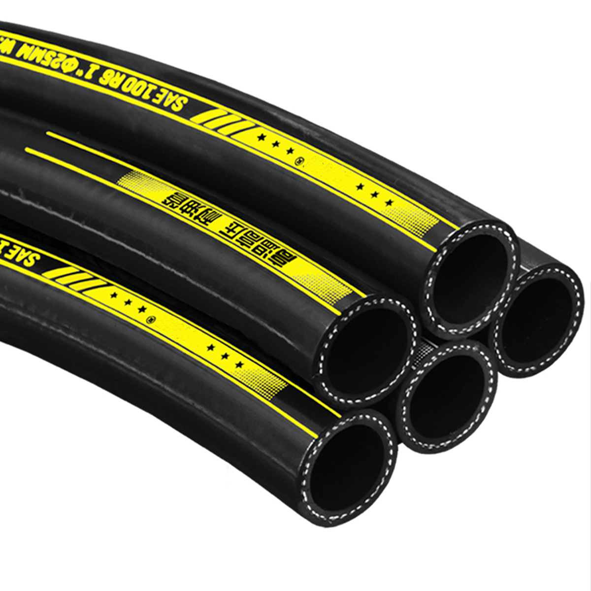 1M High Temperature Resistant Explosion-proof Rubber Hose High-pressure Oil Hose Heat-resistant Steam Water Diesel Gasoline Hose