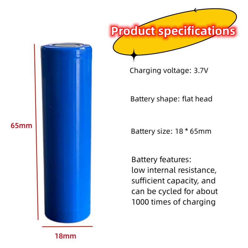 18650 3.7V 2000mAh Batería Recargable + Cargador