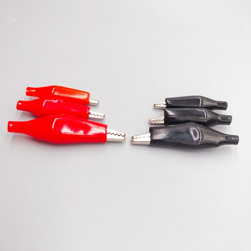 10pc Alligator Clips Electrical DIY Test Leads Alligator Double-ended Crocodile Clips Roach Clip Test Jumper Wire 28mm 35mm 45mm