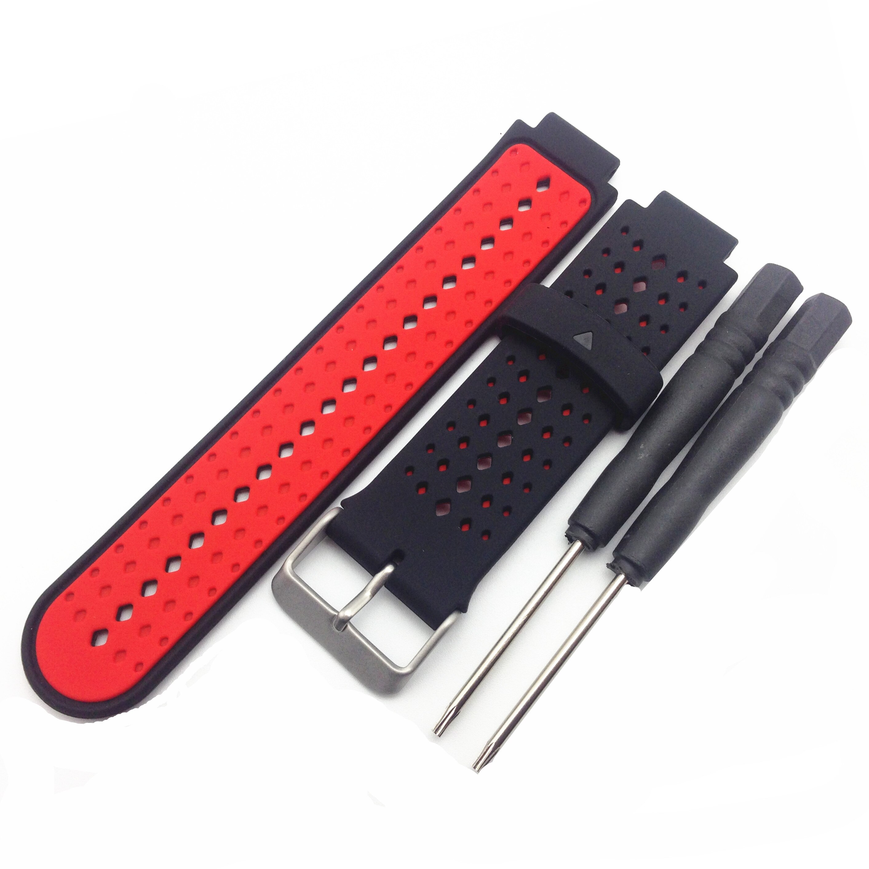 15 farben Silikon Strap Für Garmin Forerunner 235 Band strap Für Garmin Forerunner 220/230/235/620/630/735XT/235Lite Zubehör: Black Red