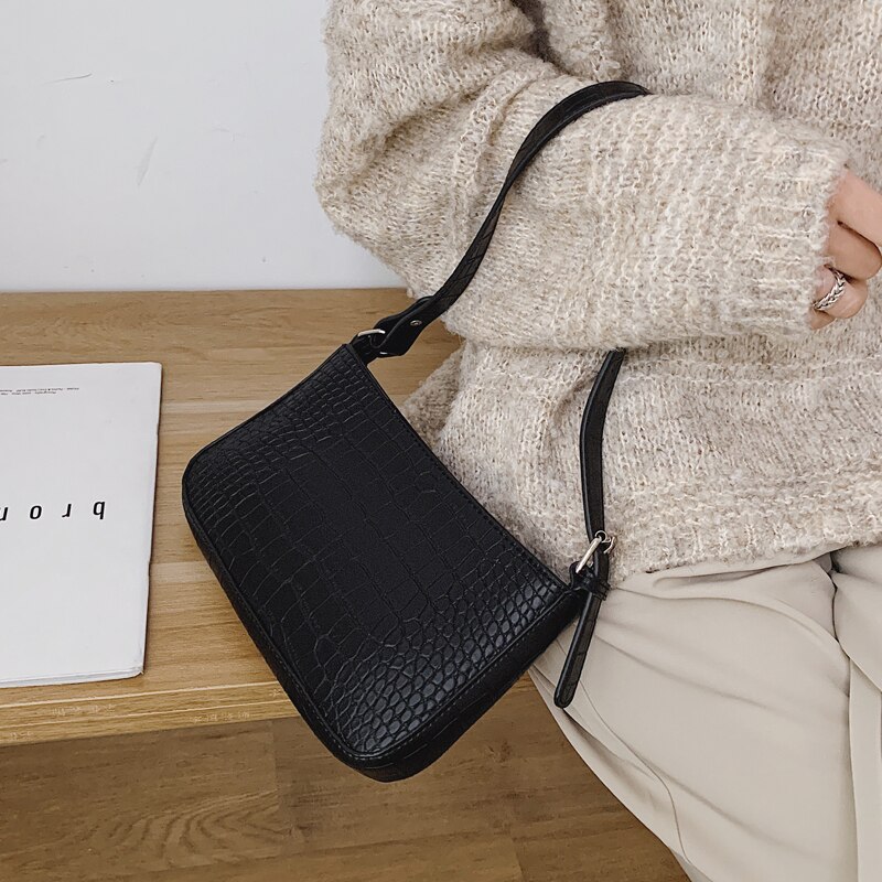 Messenger Handbags Retro Alligator Pattern Women shoulder bags Flap PU Leather Casual Solid crossbody bags for women Bolsas