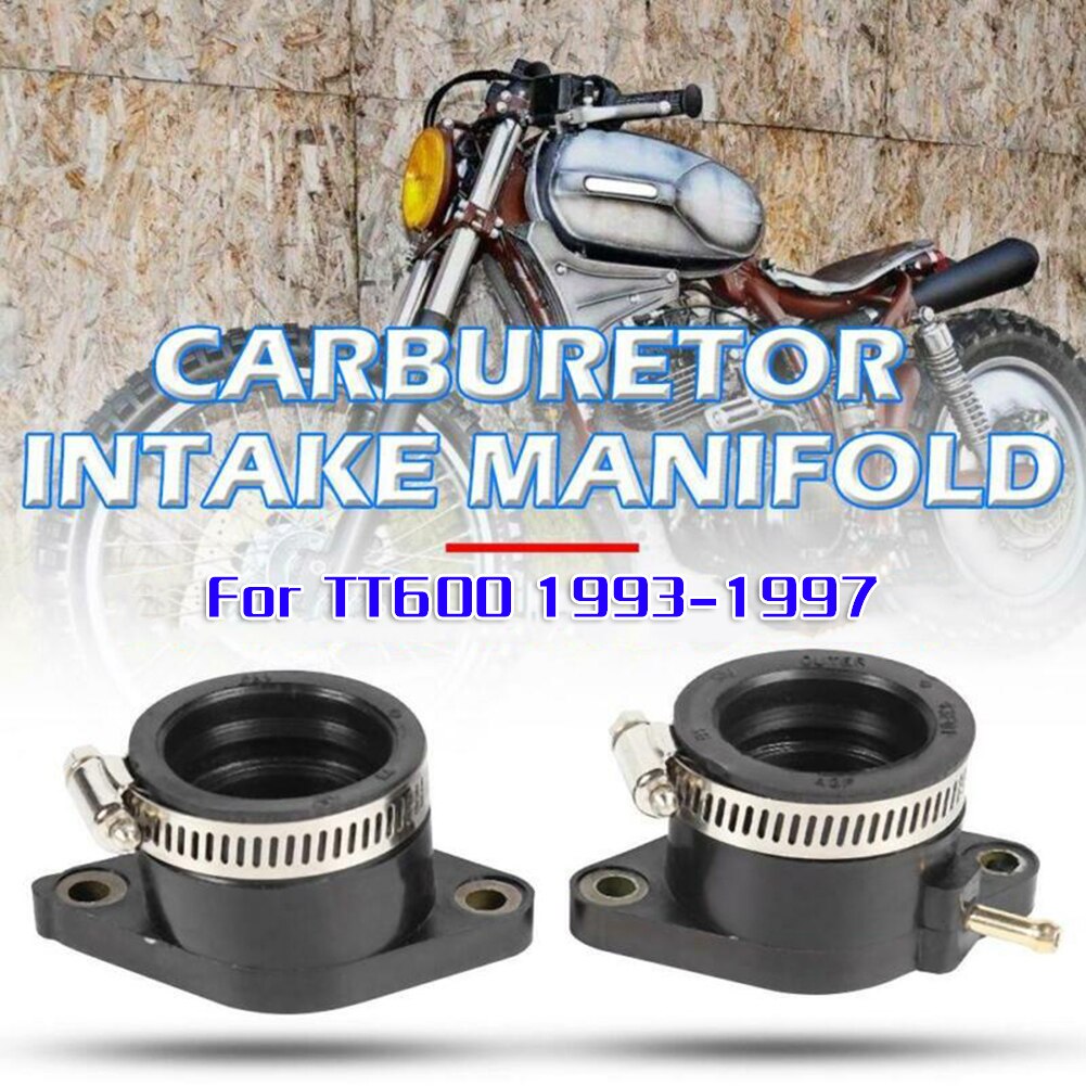 Black Intake Manifold 80 * 48mm Rubber + Metal XT600 XT600Z TT600 1984-2003