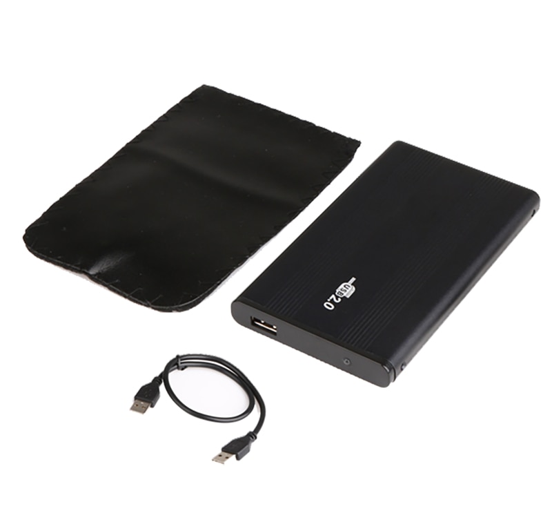 Usb 2.0 harddisk disk kabinett hdd ekstern boks sak caddie 2.5 &quot; ide hdd med ledet lys til stasjonær pc