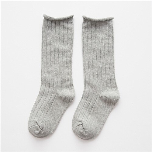 Herfst Winter Kinderen Katoenen Sokken Peuter Baby Meisjes Sokken Warm Jongens en Meisjes Sokken: Grijs / 7 to 10 T