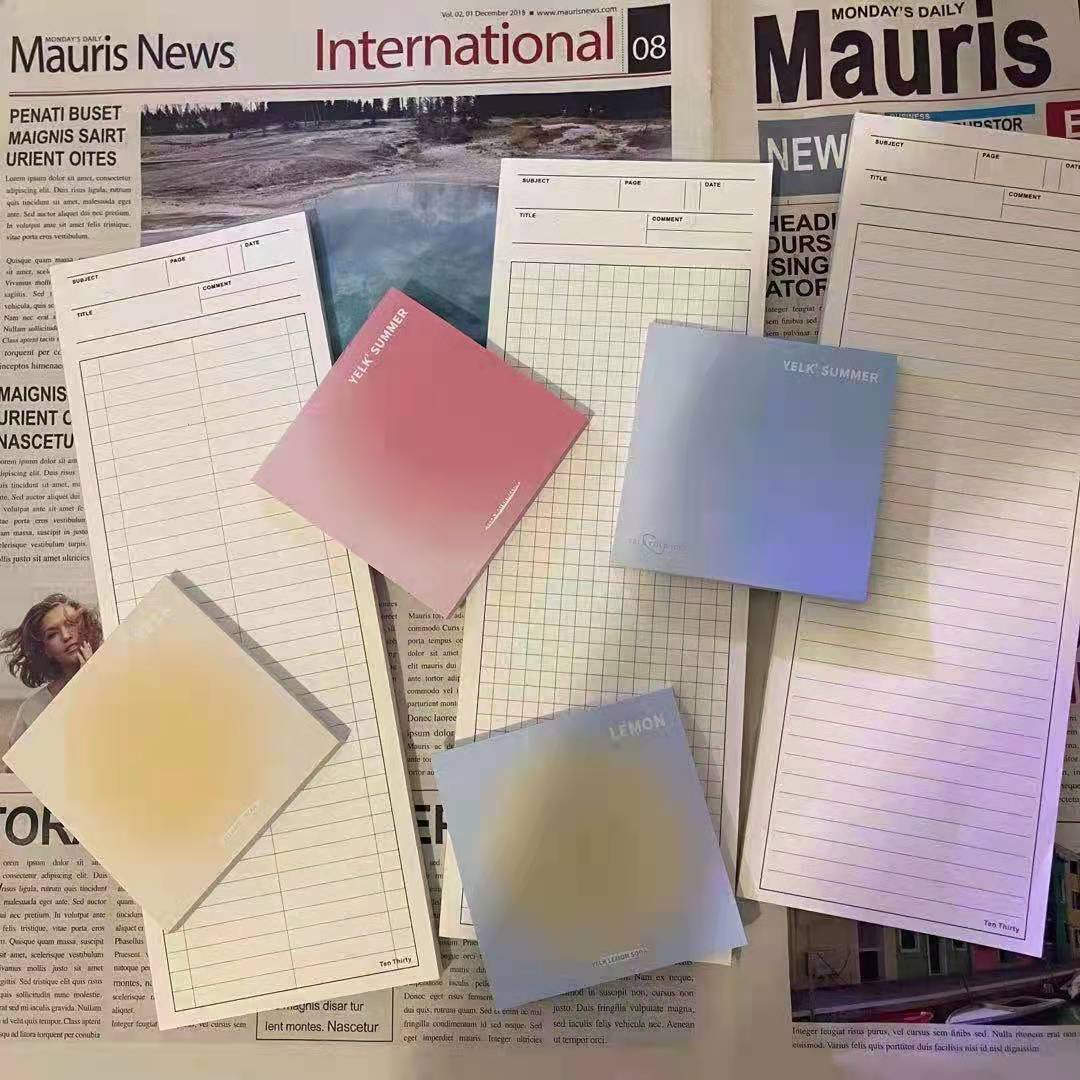 2022 Ultra-long Note Book Can Tear Non-sticky Note Paper Guest Book Ins Simple Message Paper High-value Notebook Students