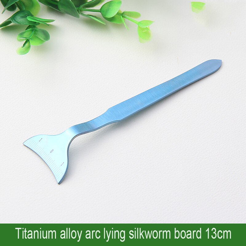Regla de medición de gusano de seda, herramienta de micromedición de doble párpados para placa de medición de belleza, Rectangular, almohadilla de gusano de seda nido: 4