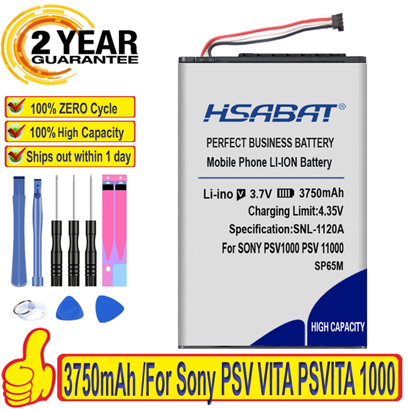 100% Originele Hsabat 3750Mah SP65M Batterij Voor Sony Psv Vita Psvita 1000 Psv1000 SP65M PCH-1001 PCH-1101