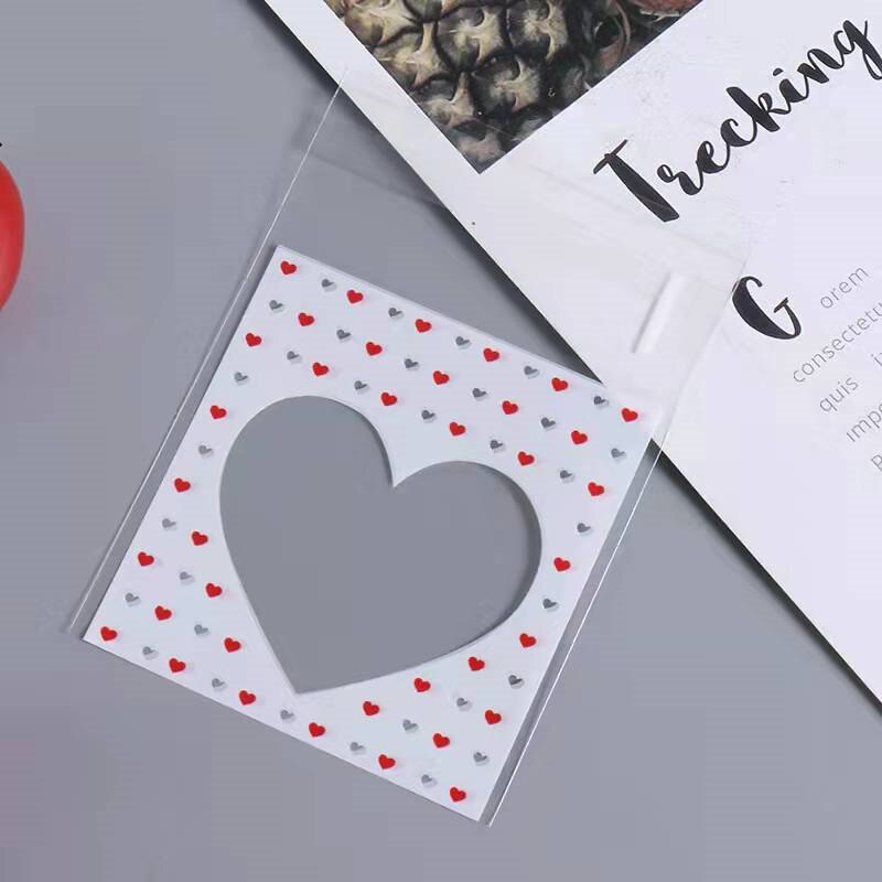 100 sztuk przezroczysty samoprzylepne małe OPP plastikowe etui torba na biżuterię bransoletka pakowanie prezentów Cookie opakowanie cukierków przechowywania