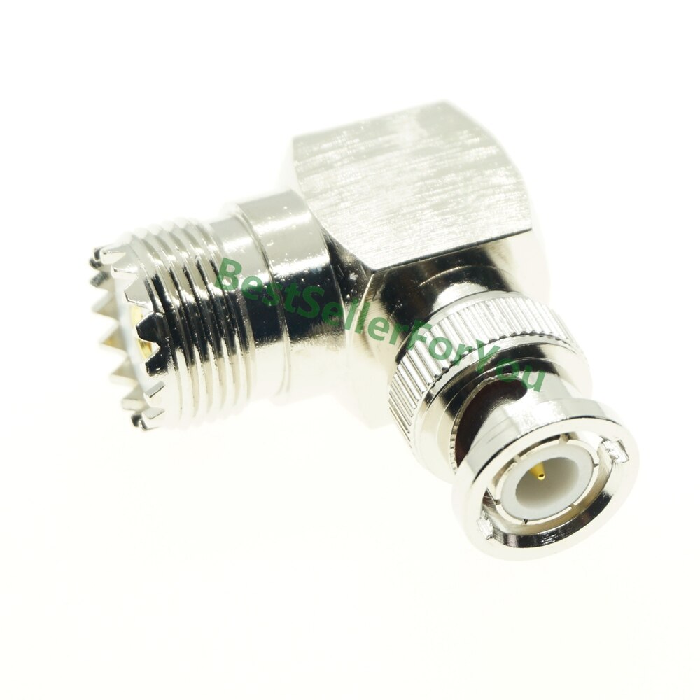 BNC MALE FEMALE TO UHF SO239 PL259 male female FLANGE RF Connector Adapter RIGHT ANGLE Test Converter: BNC UHF JKW
