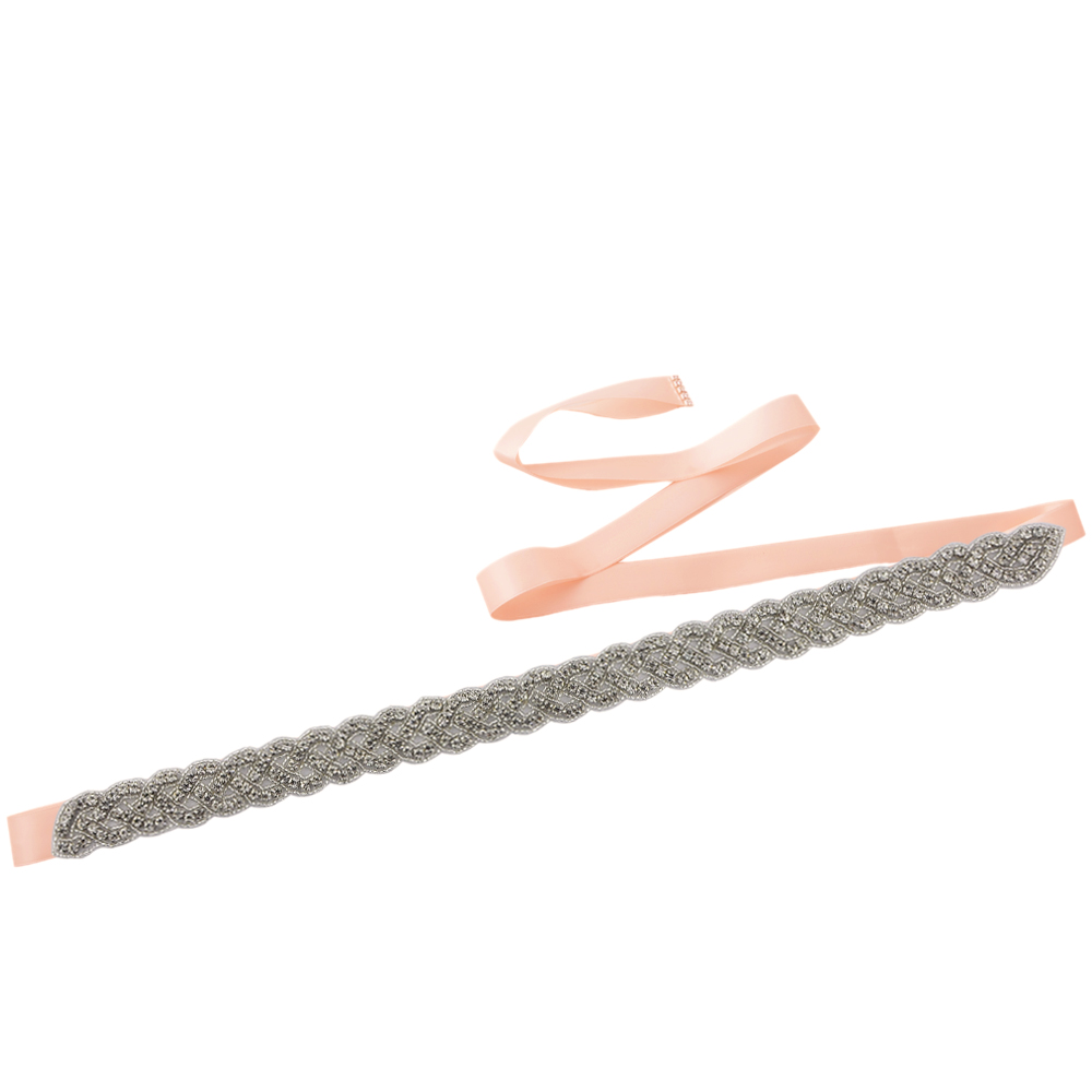 TRiXY S216-S atemberaubend Strass Gürtel Braut Gürtel Brautjungfer Gürtel für Kleid Hochzeit Kleid Gürtel Bling Gürtel für Frauen Taille Band: Rosa