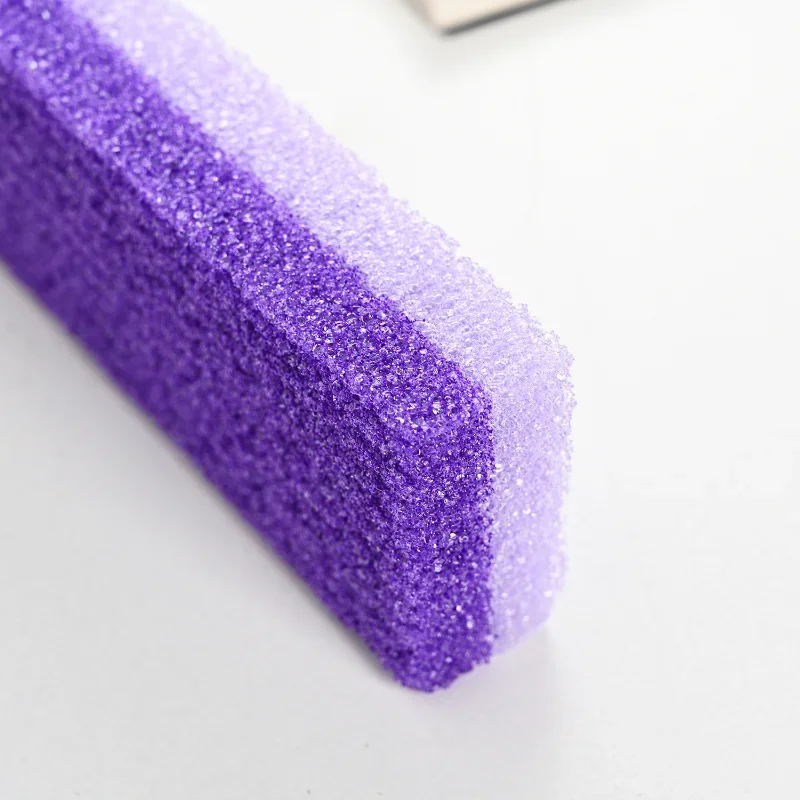 Pedra-pomes portátil do pé roxo, esfoliante, removedores de pele morta dura, pedras de moagem PU, ferramentas de cuidados com os pés