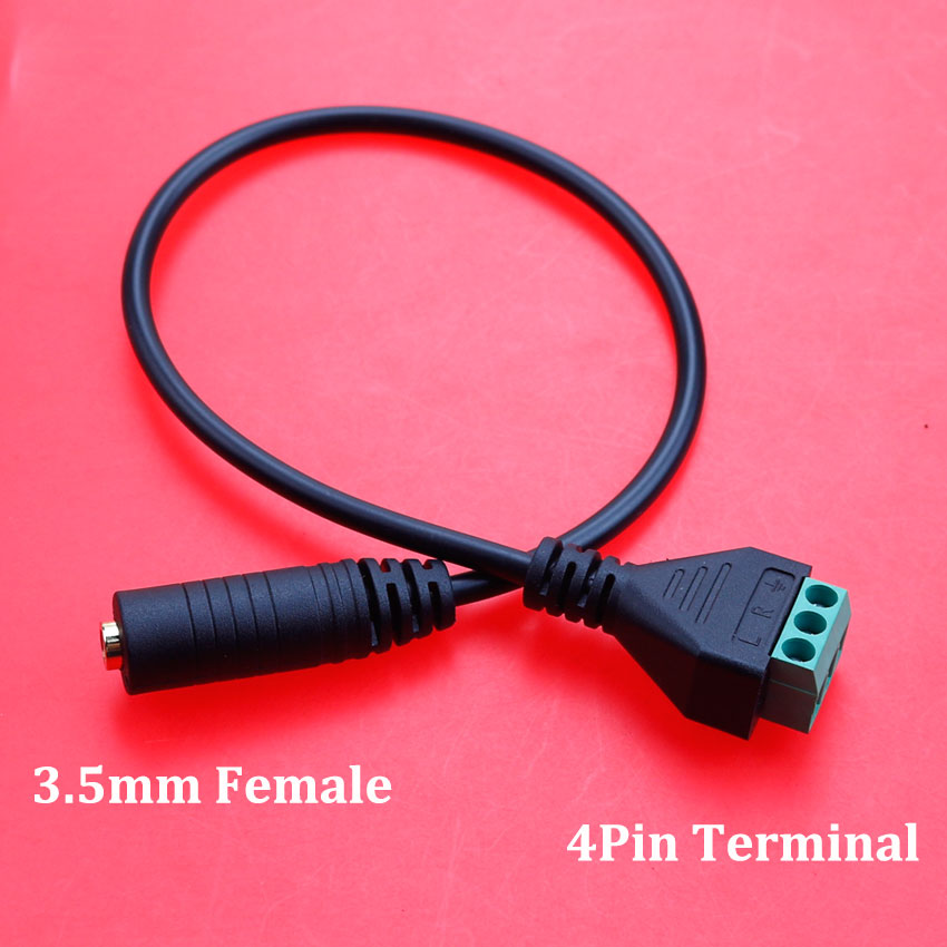 3.5mm Mono Stereo Micro Mini USB 2.0 Type-C Male to 5 Pin Female Bolt Screw Connector with Shield Terminal Plug Adapter Cable: MULTI