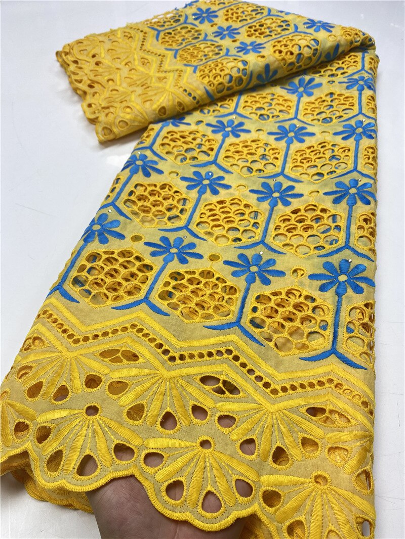 Swiss Voile Lace In Switzerland African Lace Fabric For Wedding Swiss Lace Fabric For Women 100% Cotton Lace Fabric YA3650B-7: Picture 4