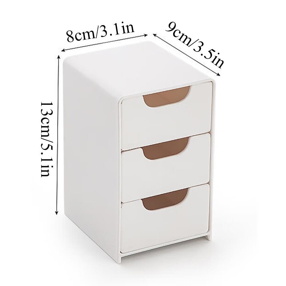 Elegancki 3-poziomowy organizer na biurko z szufladami - idealny robić przechowywania artykułów biurowych, biżuterii i kosmetyków - przenośne pudełko rozdzielające: Default Title