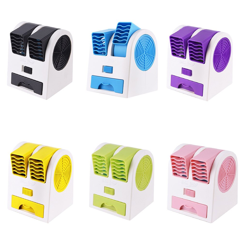 3 in 1 Air Cooler Fan Dual Port Bladeless Mute Fan Portable Mini Air Cooler Humidifier Purifier Portable for Home Room Office
