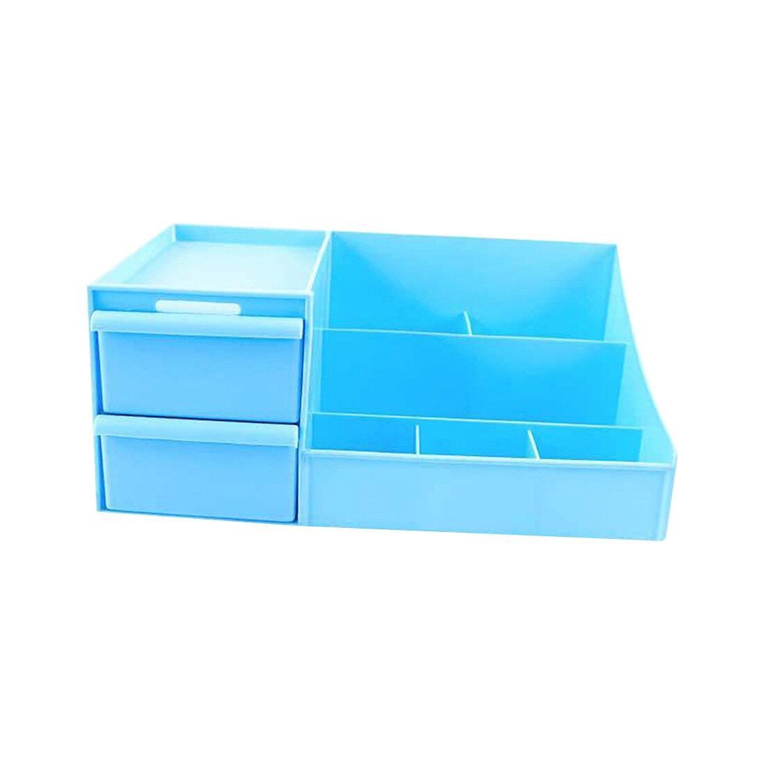 Large Capacity Cosmetic Storage Box Drawer Dressing Table Skin Care Rack House Desktop Sundries Organizer Makeup Organizer: Blue / 26x16.5x11CM