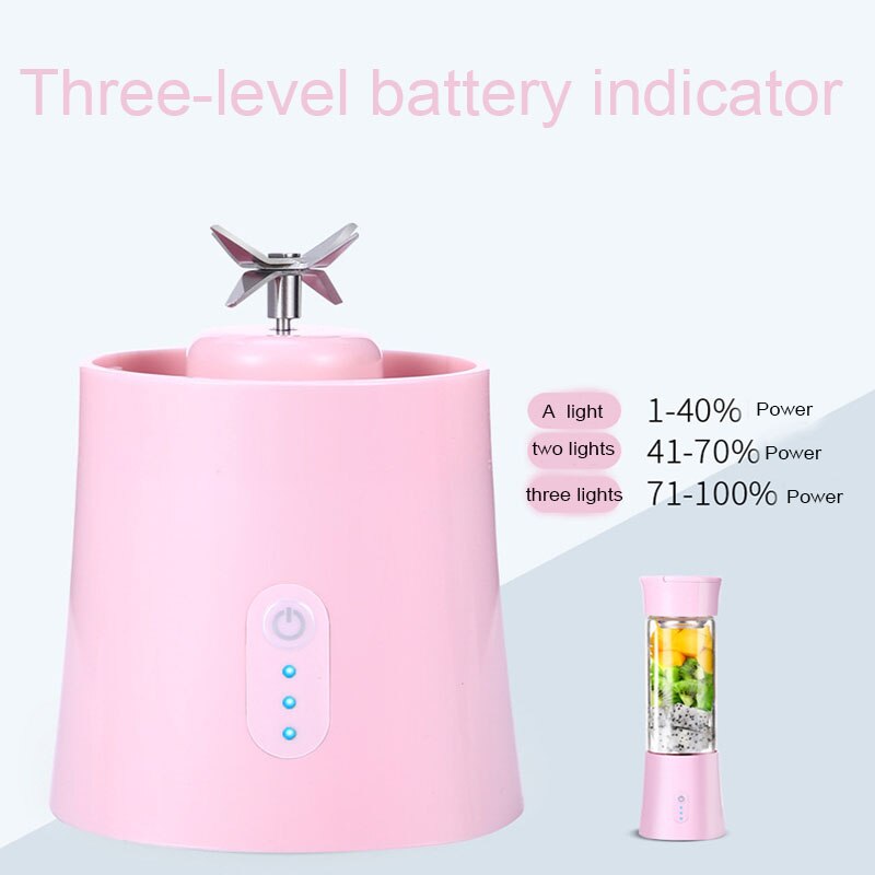 Mini Blender Draagbare Elektrische Juicer Oranje Smoothie Blender Voor Persoonlijke Food Processor Fruit Milkshake Maker Sapcentrifuge