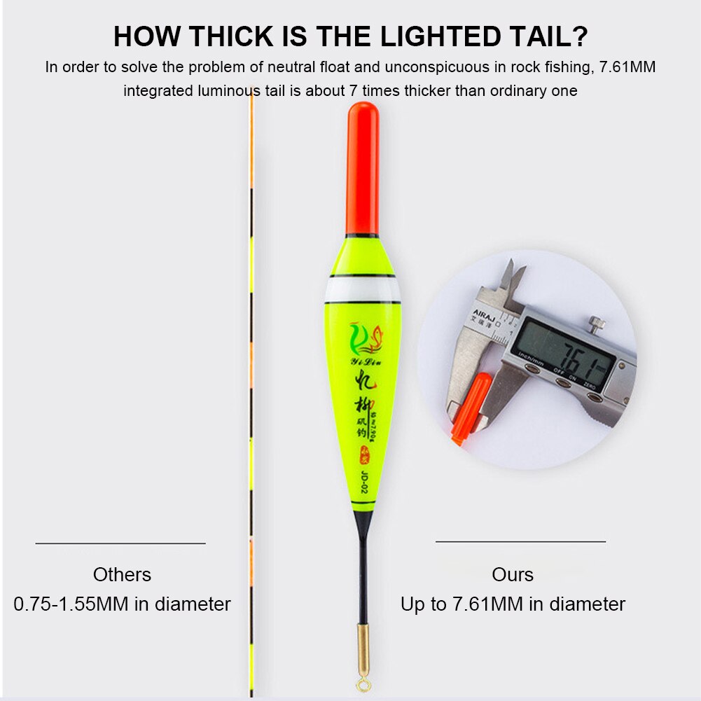 Flotteur lumineux à LED pour pêche de jour et de nuit, carpe, roche, haute sensibilité, éclairage électronique