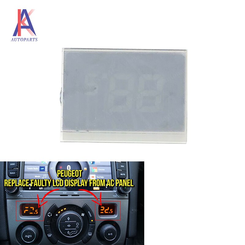 Panneau d'affichage LCD pour Peugeot 308 308CC 408, Module de moniteur, affichage des informations sur la climatisation, réparation des pixels, 2007 –