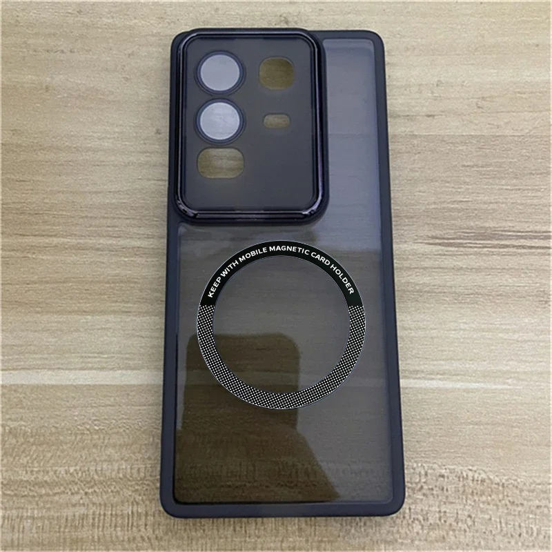 Transparent MagSafe Magnetic Case For Infinix Note 50 Pro Plus 50S 50X 40 Pro Plus 4G 5G Lens Camera Protect TPU Silicone Cover: black / Infinix Note 50 Pro+