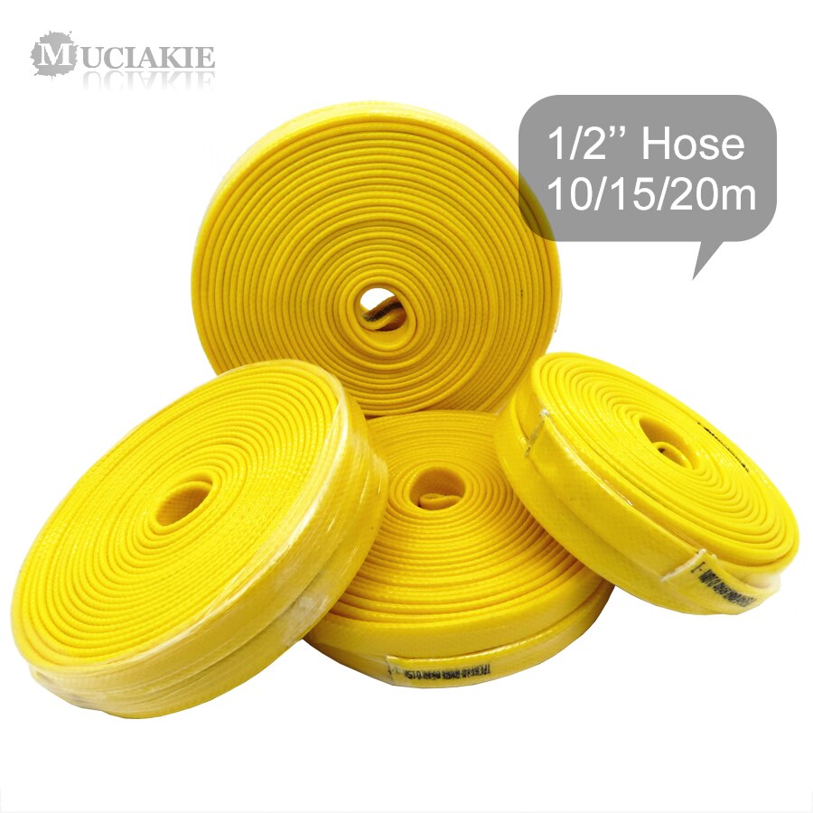 MUCIAKIE 10/15/20m 1/2'' Yellow Garden Hose Cold-resistance Compatible Water Hose Tube Lawn Pipe