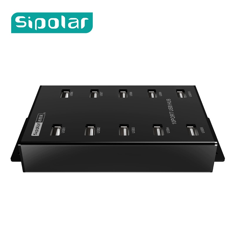 Sipolar 10- poorts industriële usb-hub bitcoin miner usb cryptocurrency miner met 12 5a stroomadapter synchroniseert gegevensoverdracht a -300