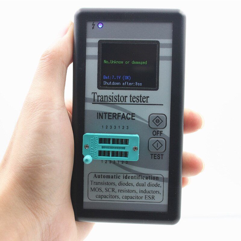 Multi-purpose Transistor Tester 128*160 Diode Thyristor Capacitance Resistor Inductance MOSFET ESR LCR Meter TFT Color Display
