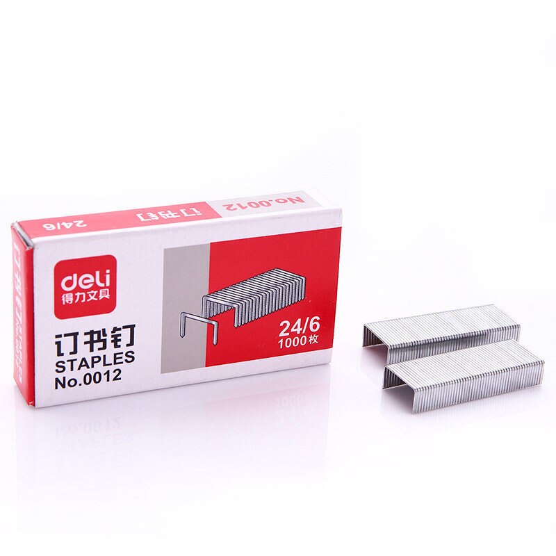 1 caja de grapas para oficina, de plata metálica, 24/6 grapas para papelería, suministros de encuadernación, grapas normales, Tapetool de Metal