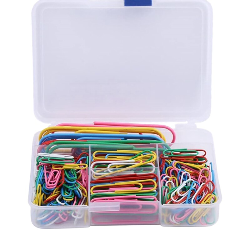250 Pcs Papier Clips Met Plastic Doos Gecoat Grote Paperclips Paperclips Geweldig Voor Kantoor School Document Organiseren: Chocolade