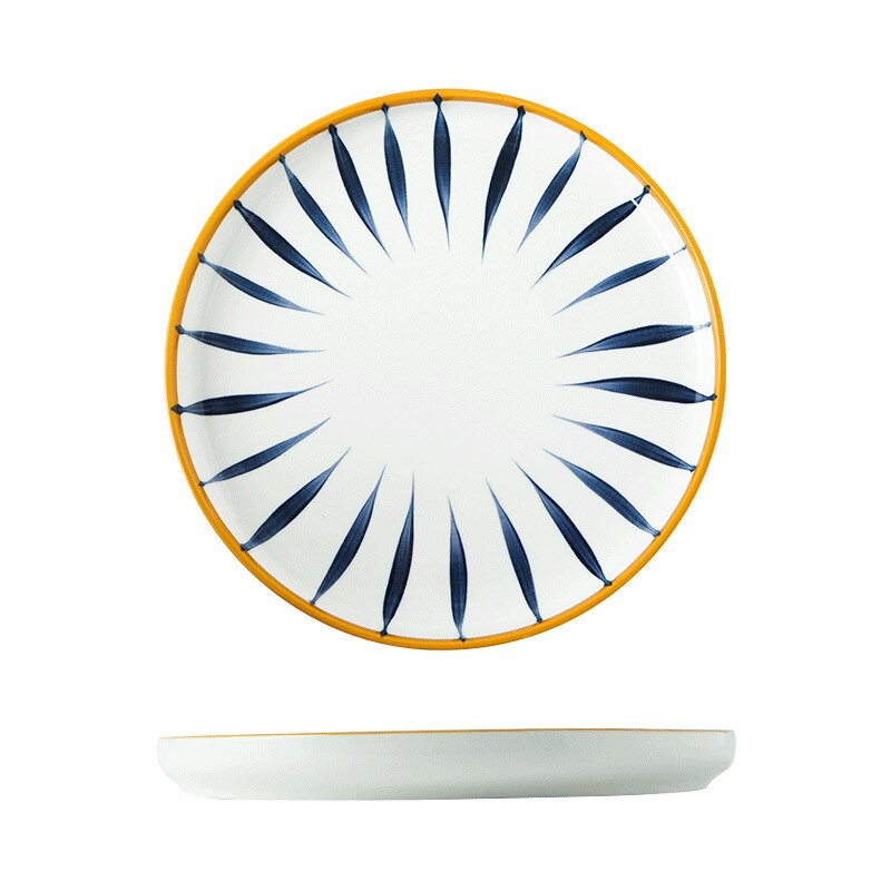Japanese-style ceramic dinner plate home cooking dish ramen dish Western food steak dish soup dish tableware Home Decor