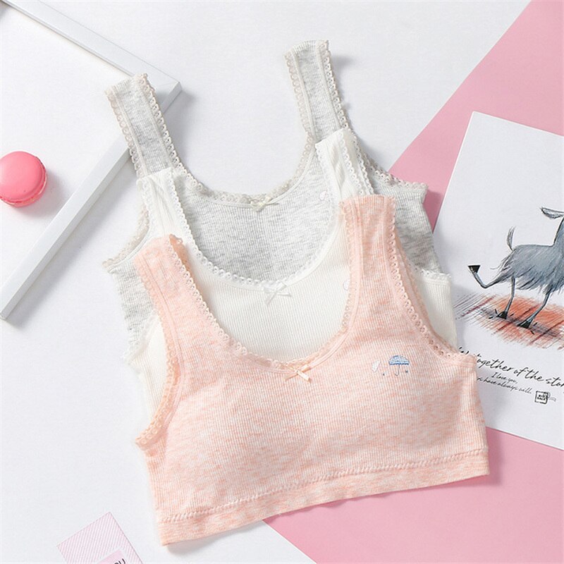 Tops para niñas adolescentes, ropa interior de 12 años, 15 lencería, sujetadores de entrenamiento deportivo, camiseta sin mangas, carta de amor